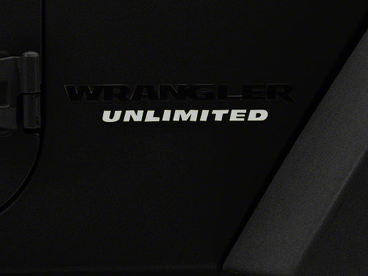Jeep Licensed by RedRock Unlimited Side Decal; Silver (87-18 Jeep Wrangler YJ, TJ & JK)