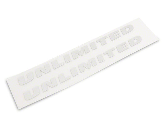Jeep Licensed by RedRock Unlimited Side Decal; Silver (87-18 Jeep Wrangler YJ, TJ & JK)