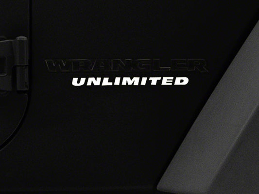 Jeep Licensed by RedRock Unlimited Side Decal; White (87-18 Jeep Wrangler YJ, TJ & JK)