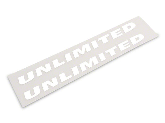 Jeep Licensed by RedRock Unlimited Side Decal; White (87-18 Jeep Wrangler YJ, TJ & JK)