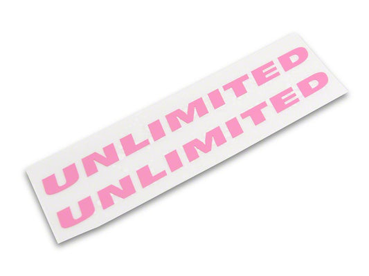 Jeep Licensed by RedRock Unlimited Side Decal; Pink (87-18 Jeep Wrangler YJ, TJ & JK)