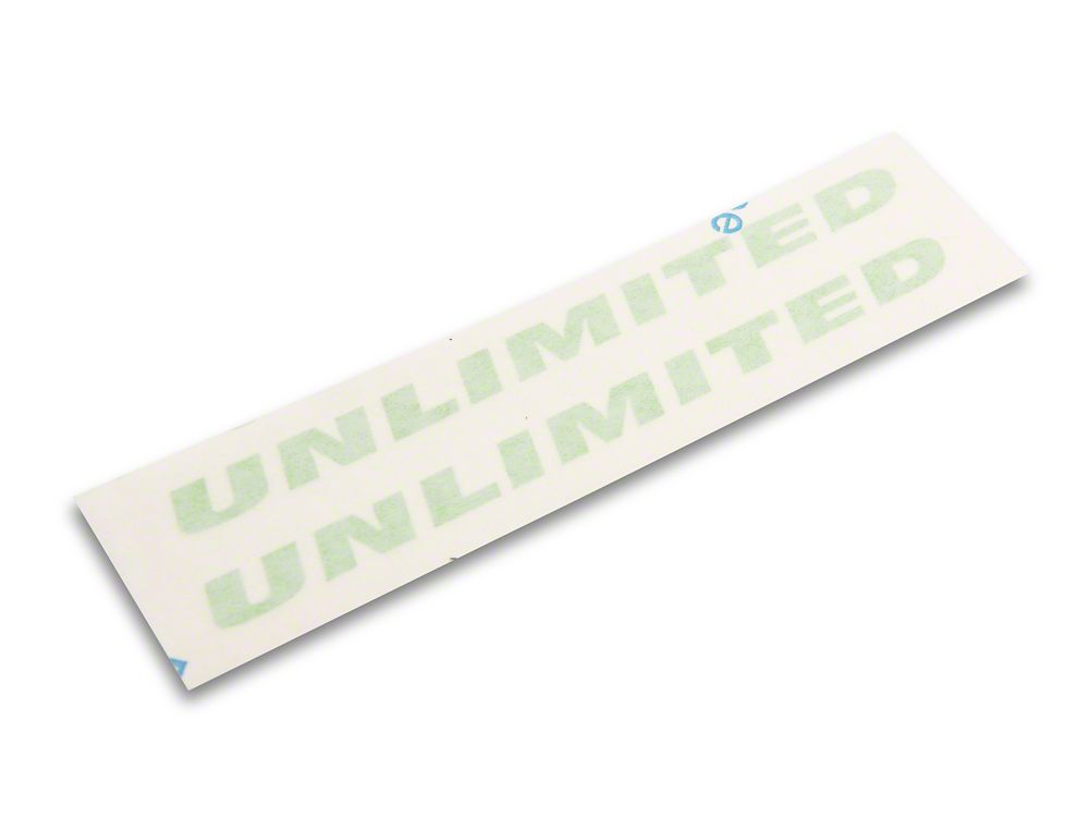 Jeep Licensed by RedRock Unlimited Side Decal; Lime Green (87-18 Jeep Wrangler YJ, TJ & JK)