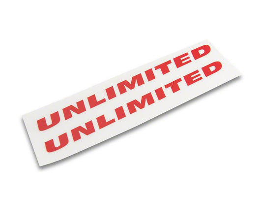 Jeep Licensed by RedRock Unlimited Side Decal; Red (87-18 Jeep Wrangler YJ, TJ & JK)