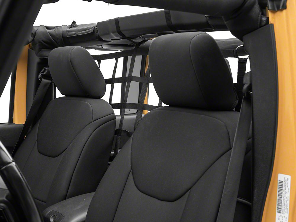 Jeep Licensed by RedRock Rear Seat Cargo Net/Pet Divider with Jeep Logo (07-18 Jeep Wrangler JK 4-Door)