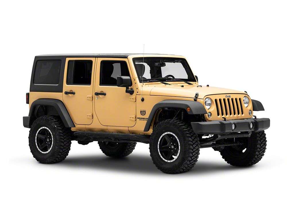 Jeep Licensed by RedRock Go Topless Jeep Decal; Gloss Black (87-18 Jeep Wrangler YJ, TJ & JK)
