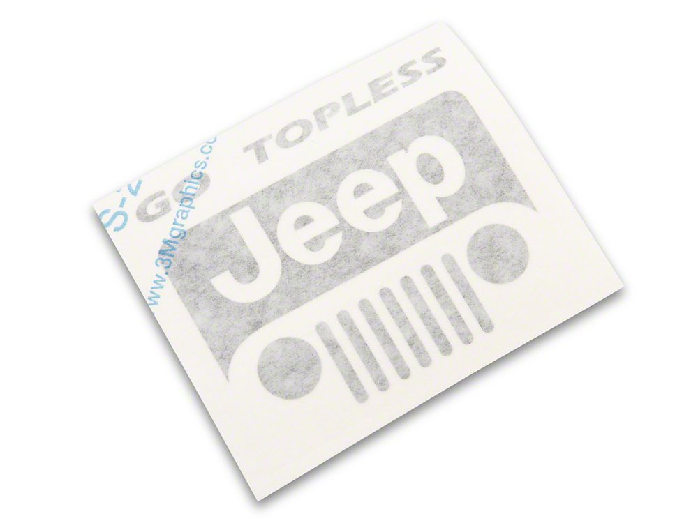 Jeep Licensed by RedRock Go Topless Jeep Decal; Gloss Black (87-18 Jeep Wrangler YJ, TJ & JK)