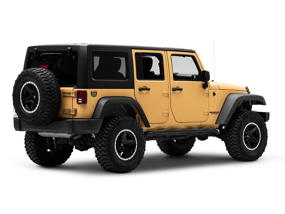 Jeep Licensed by RedRock Go Topless Jeep Decal; Gloss Black (87-18 Jeep Wrangler YJ, TJ & JK)