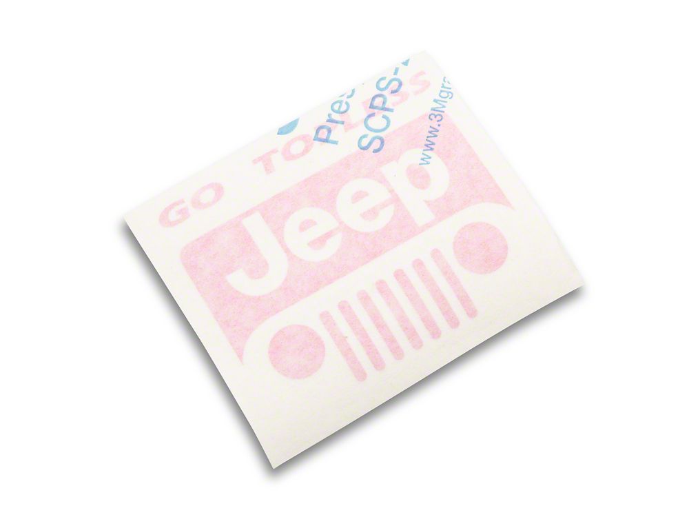 Jeep Licensed by RedRock Go Topless Jeep Decal; Pink (87-18 Jeep Wrangler YJ, TJ & JK)