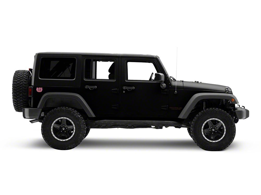 Jeep Licensed by RedRock Go Topless Jeep Decal; Pink (87-18 Jeep Wrangler YJ, TJ & JK)