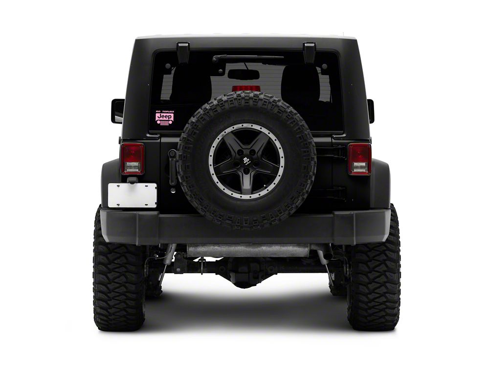 Jeep Licensed by RedRock Go Topless Jeep Decal; Pink (87-18 Jeep Wrangler YJ, TJ & JK)