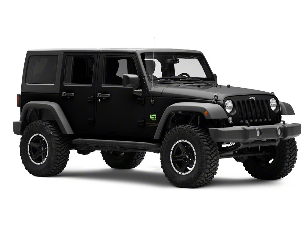 Jeep Licensed by RedRock Go Topless Jeep Decal; Lime Green (87-18 Jeep Wrangler YJ, TJ & JK)