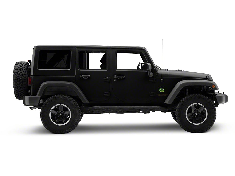 Jeep Licensed by RedRock Go Topless Jeep Decal; Lime Green (87-18 Jeep Wrangler YJ, TJ & JK)