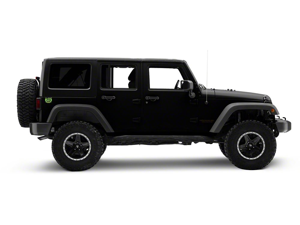 Jeep Licensed by RedRock Go Topless Jeep Decal; Lime Green (87-18 Jeep Wrangler YJ, TJ & JK)