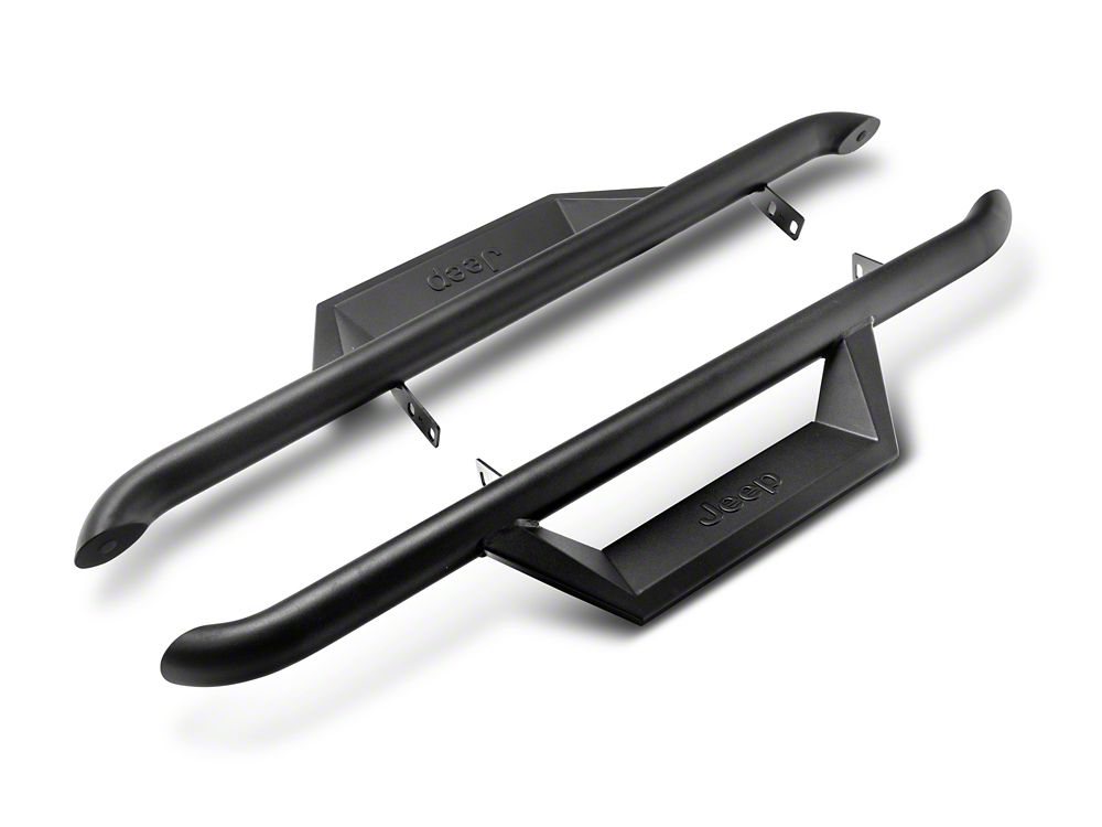Jeep Licensed by RedRock HD Drop Side Step Bars with Jeep Logo (07-18 Jeep Wrangler JK 2-Door)