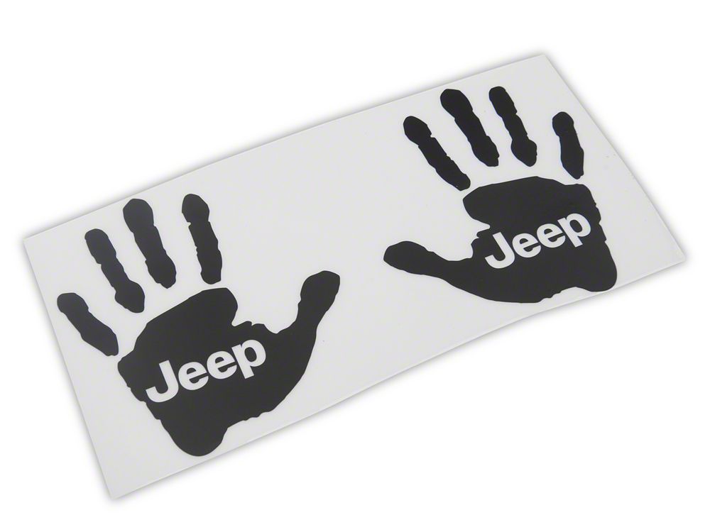 Jeep Licensed by RedRock Jeep Wave Decal; Gloss Black (87-18 Jeep Wrangler YJ, TJ & JK)