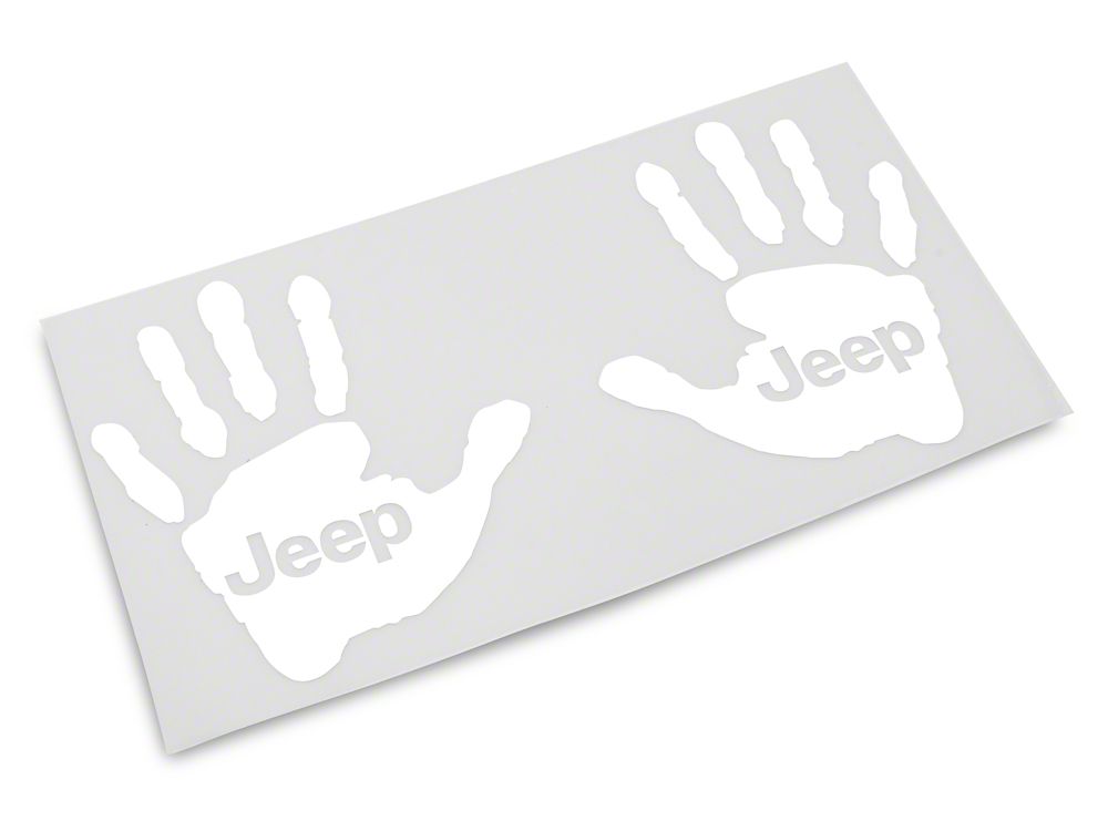 Jeep Licensed by RedRock Jeep Wave Decal; White (87-18 Jeep Wrangler YJ, TJ & JK)