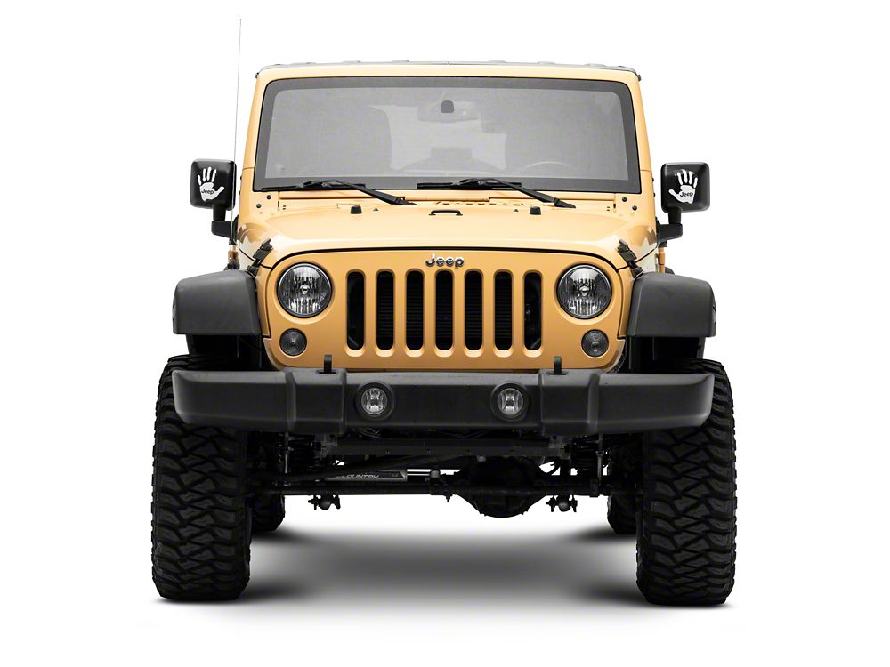 Jeep Licensed by RedRock Jeep Wave Decal; White (87-18 Jeep Wrangler YJ, TJ & JK)