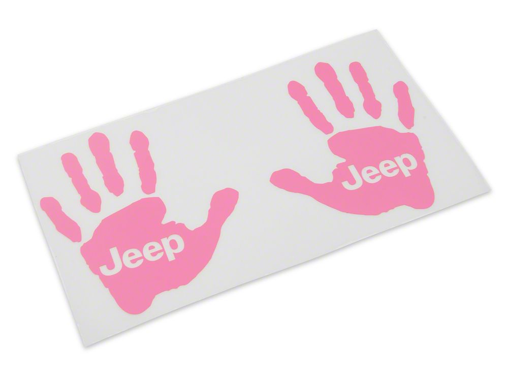 Jeep Licensed by RedRock Jeep Wave Decal; Pink (87-18 Jeep Wrangler YJ, TJ & JK)