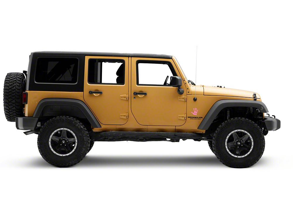 Jeep Licensed by RedRock Jeep Wave Decal; Pink (87-18 Jeep Wrangler YJ, TJ & JK)