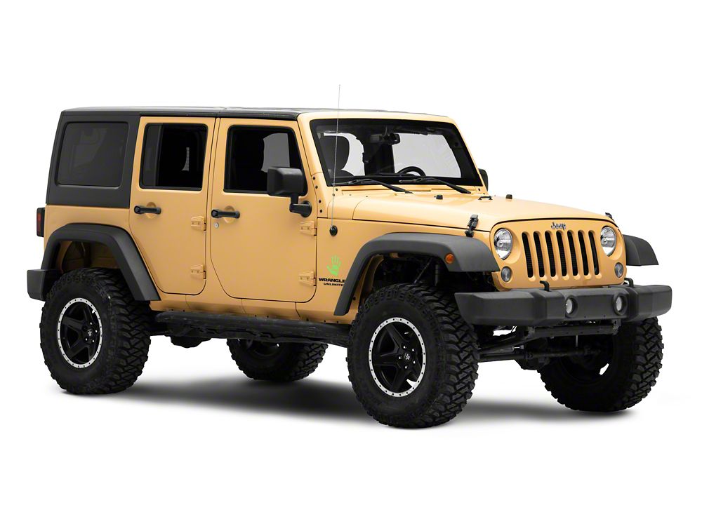 Jeep Licensed by RedRock Jeep Wave Decal; Lime (87-18 Jeep Wrangler YJ, TJ & JK)