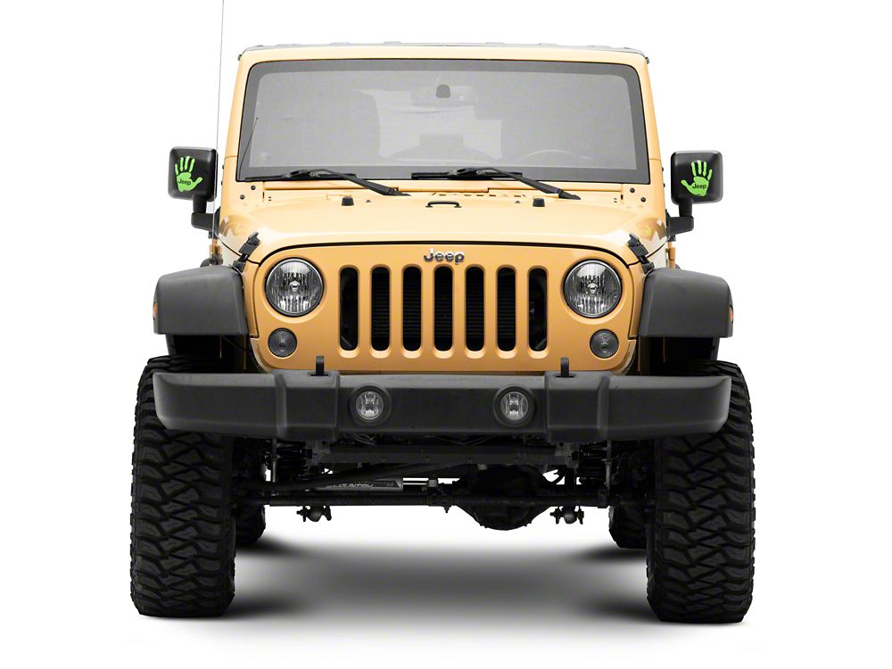 Jeep Licensed by RedRock Jeep Wave Decal; Lime (87-18 Jeep Wrangler YJ, TJ & JK)