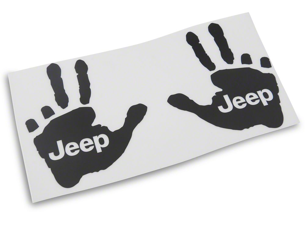 Jeep Licensed by RedRock Jeep Peace Decal; Gloss Black (87-18 Jeep Wrangler YJ, TJ & JK)