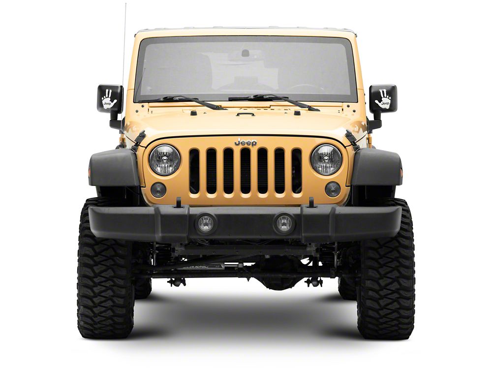 Jeep Licensed by RedRock Jeep Peace Decal; White (87-18 Jeep Wrangler YJ, TJ & JK)