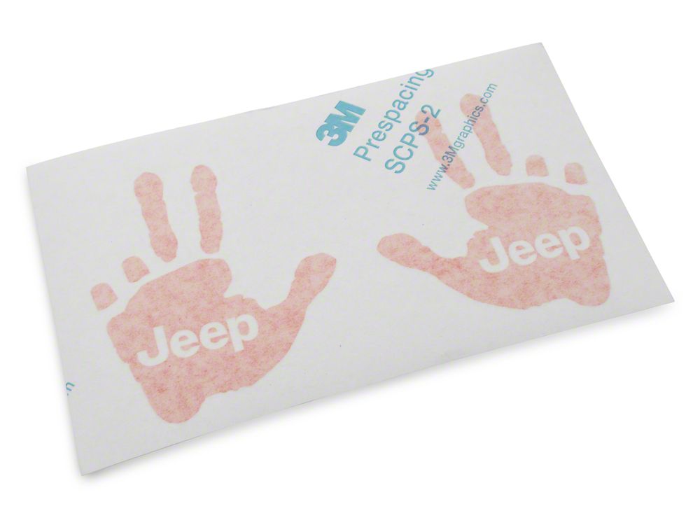 Jeep Licensed by RedRock Jeep Peace Decal; Red (87-18 Jeep Wrangler YJ, TJ & JK)