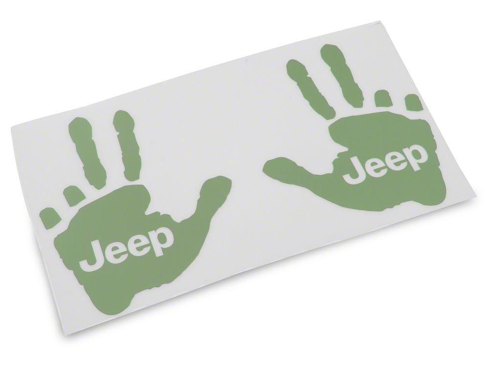 Jeep Licensed by RedRock Jeep Peace Decal; Lime (87-18 Jeep Wrangler YJ, TJ & JK)