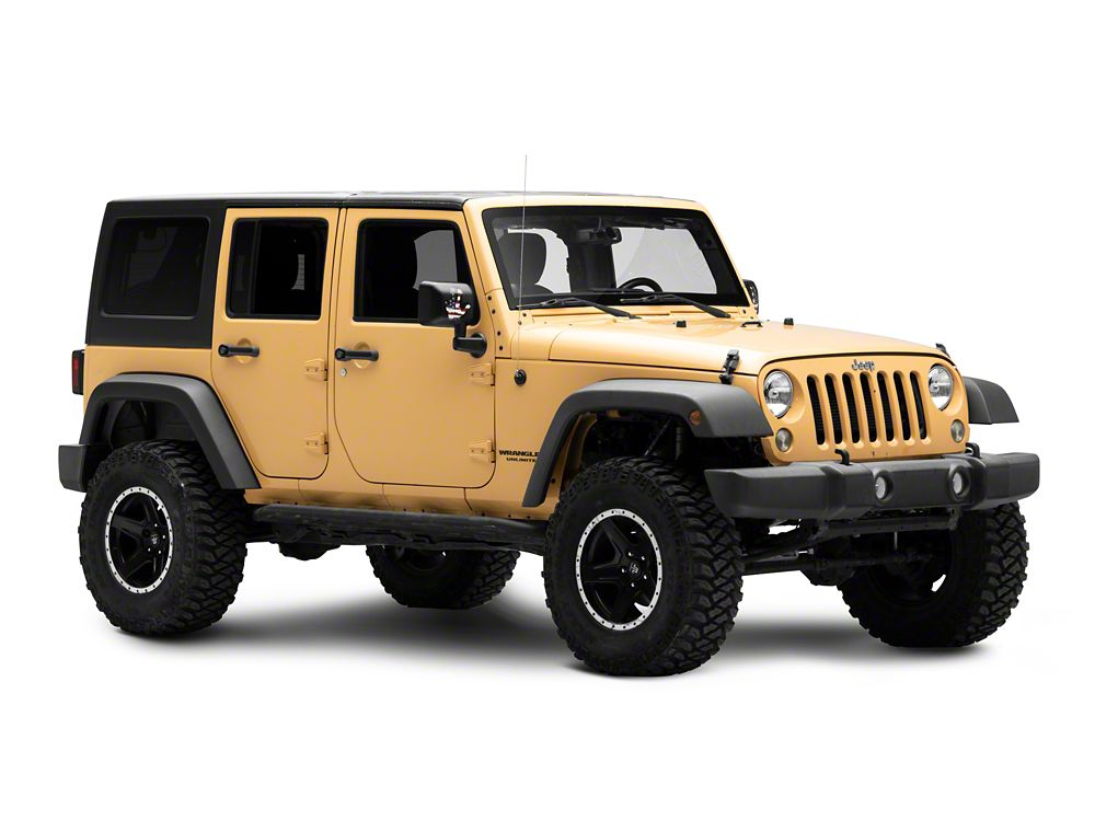 Jeep Licensed by RedRock Jeep Peace Decal; Real Flag (87-18 Jeep Wrangler YJ, TJ & JK)