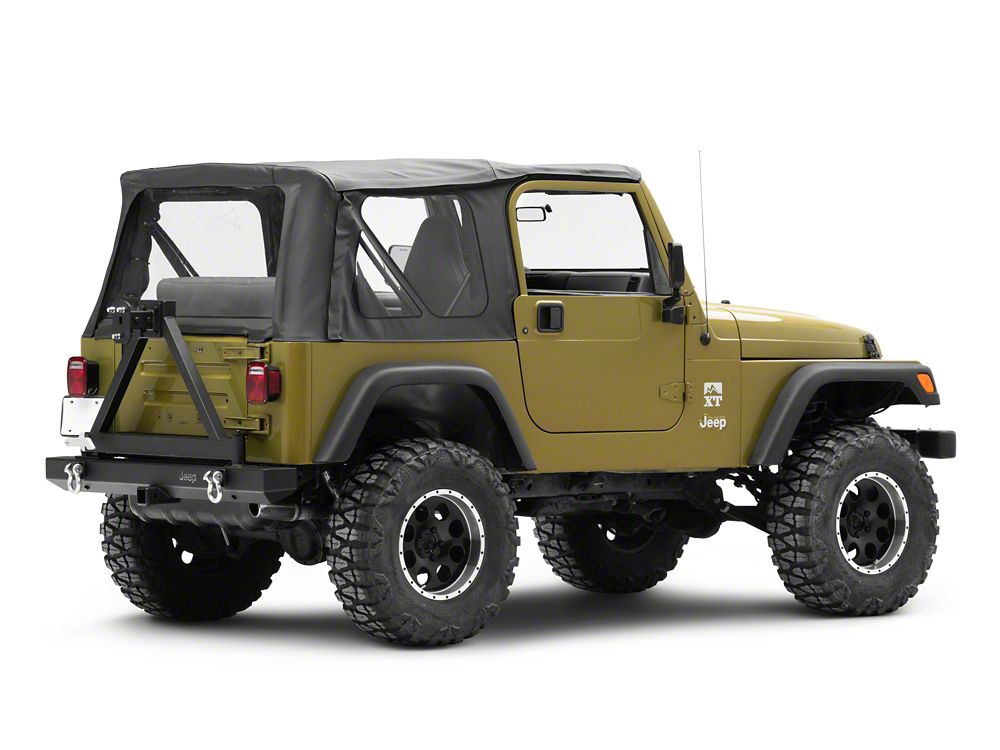 Jeep Licensed by RedRock Classic Rear Bumper with Tire Carrier and Jeep Logo (87-06 Jeep Wrangler YJ & TJ)