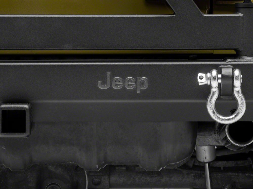 Jeep Licensed by RedRock Classic Rear Bumper with Tire Carrier and Jeep Logo (87-06 Jeep Wrangler YJ & TJ)