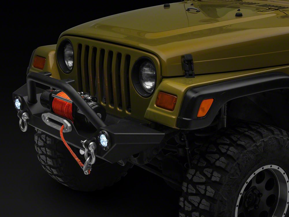 Jeep Licensed by RedRock Trail Force HD LED Front Bumper with Jeep Logo (87-06 Jeep Wrangler YJ & TJ)