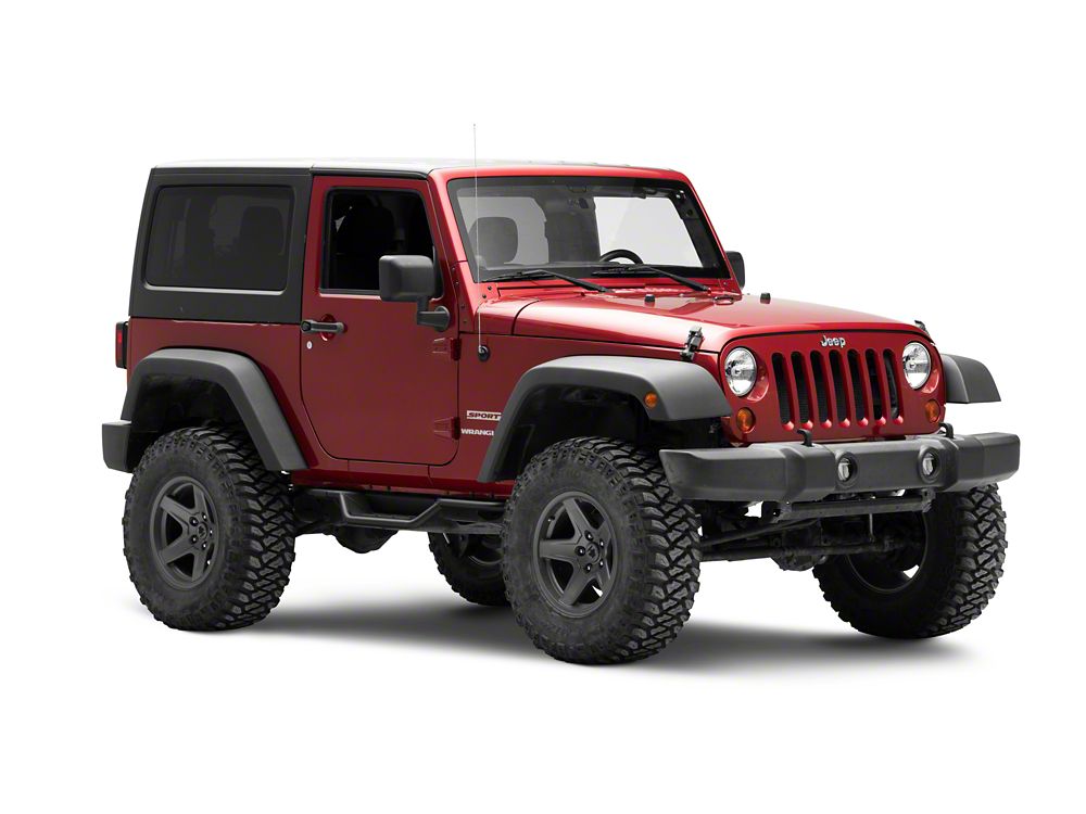 Jeep Licensed by RedRock HD Drop Side Step Bars with Jeep Logo (07-18 Jeep Wrangler JK 2-Door)