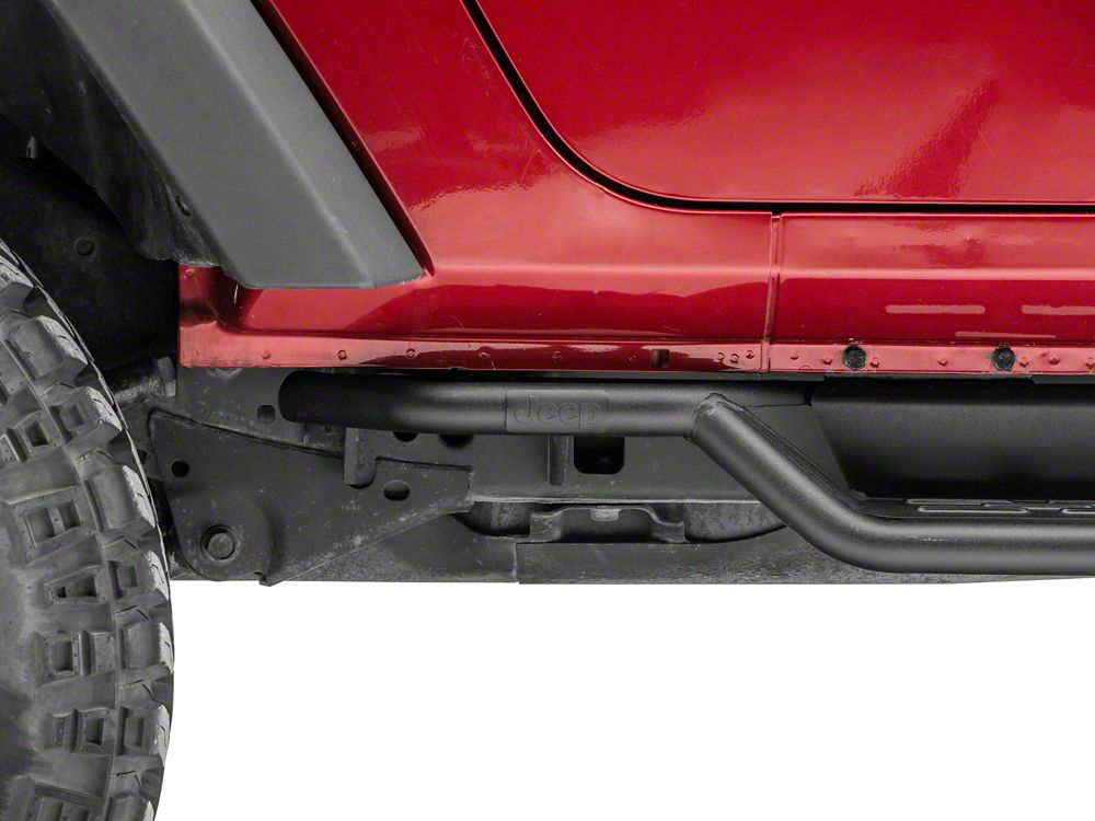 Jeep Licensed by RedRock HD Drop Side Step Bars with Jeep Logo (07-18 Jeep Wrangler JK 2-Door)