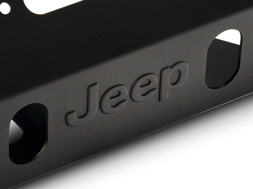 Jeep Licensed by RedRock Crawler Stubby Winch Front Bumper with Jeep Logo (07-18 Jeep Wrangler JK)