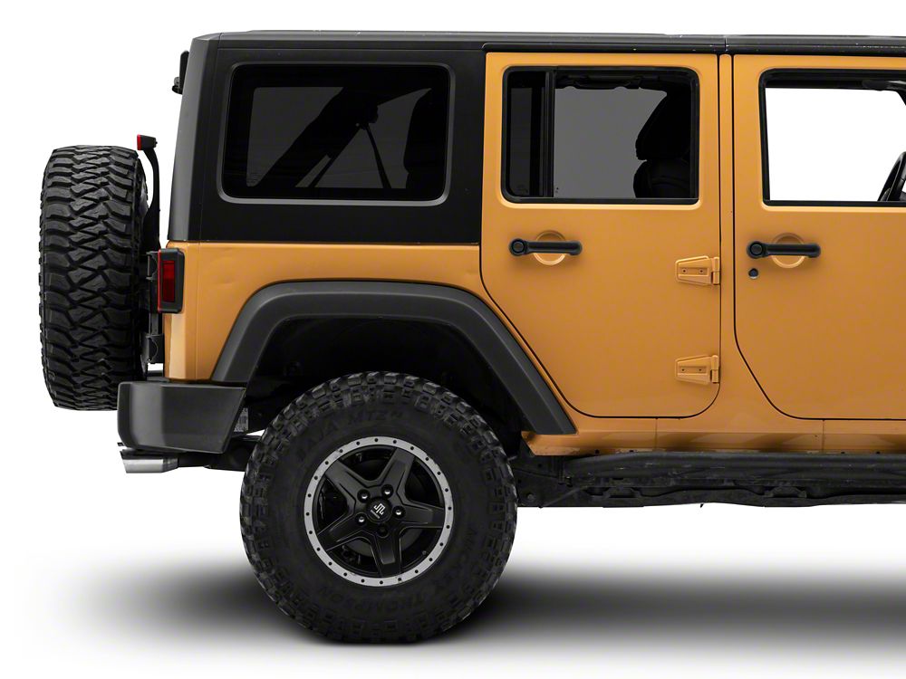 Jeep Licensed by RedRock HD Tire Carrier Bracket for OEM Tire Mount with Jeep Logo (07-18 Jeep Wrangler JK)