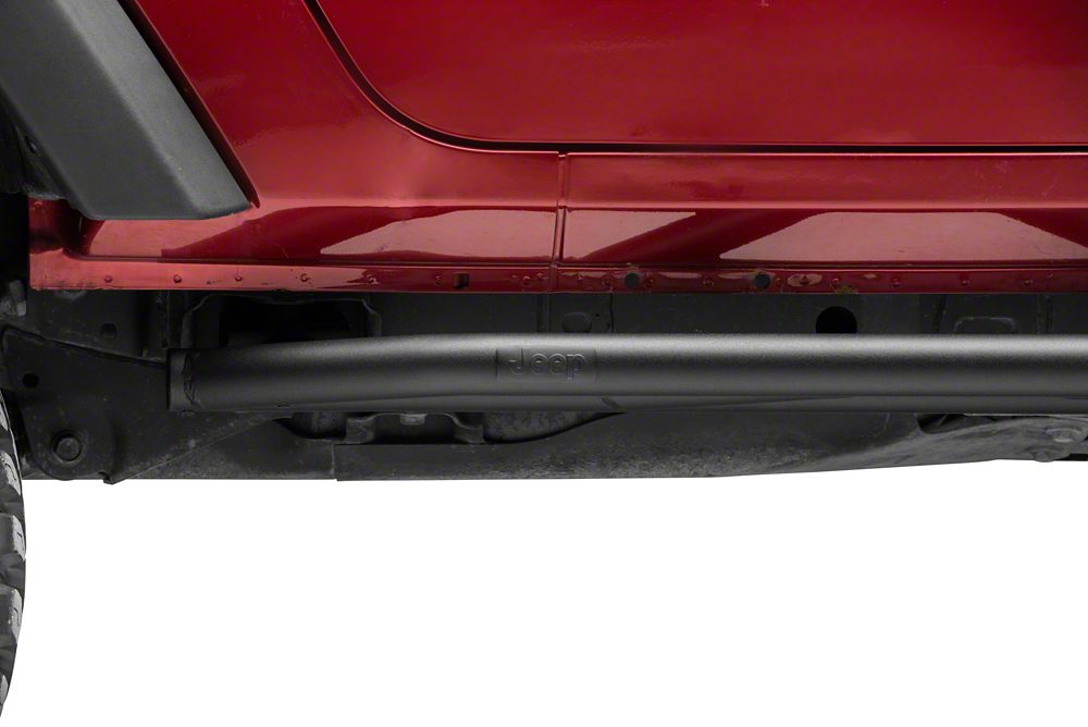 Jeep Licensed by RedRock Rock Sliders with Jeep Logo (07-18 Jeep Wrangler JK 2-Door)