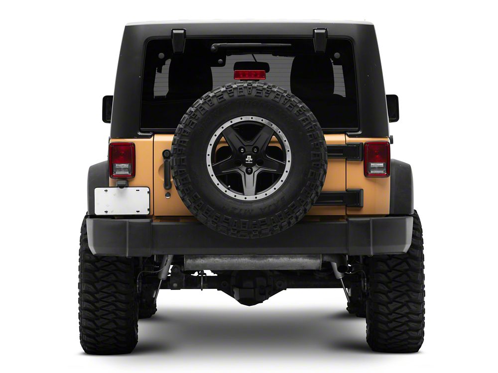Jeep Licensed by RedRock HD Spare Tire Mount with Jeep Logo (07-18 Jeep Wrangler JK)