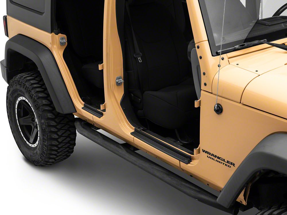 Jeep Licensed by RedRock Door Entry Guards with Jeep Logo (07-18 Jeep Wrangler JK 4-Door)