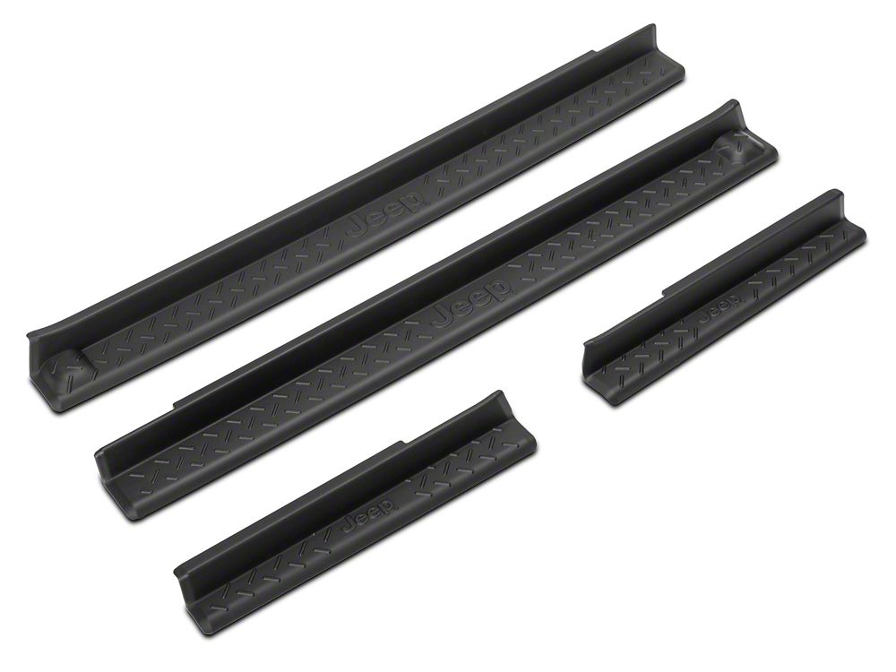 Jeep Licensed by RedRock Door Entry Guards with Jeep Logo (07-18 Jeep Wrangler JK 4-Door)