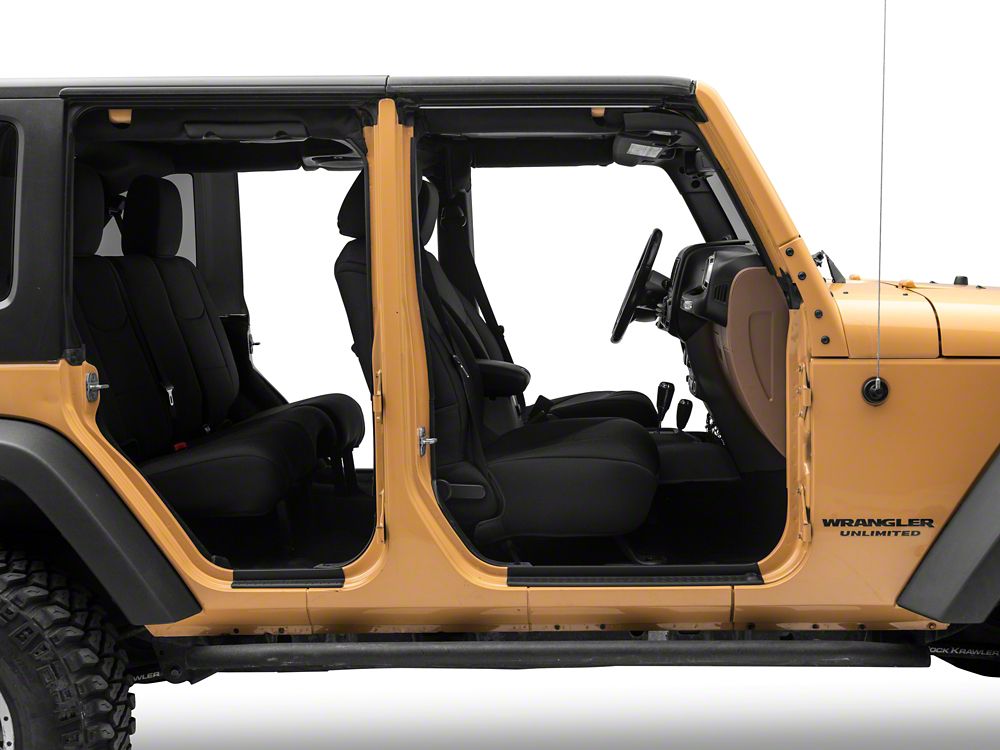 Jeep Licensed by RedRock Door Entry Guards with Jeep Logo (07-18 Jeep Wrangler JK 4-Door)