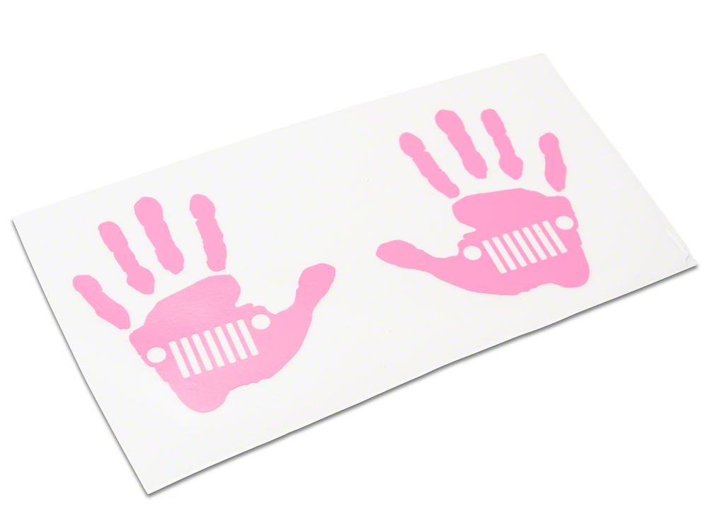Jeep Licensed by RedRock Jeep Wave Grille Decal; Pink (87-18 Wrangler YJ, TJ & JK)
