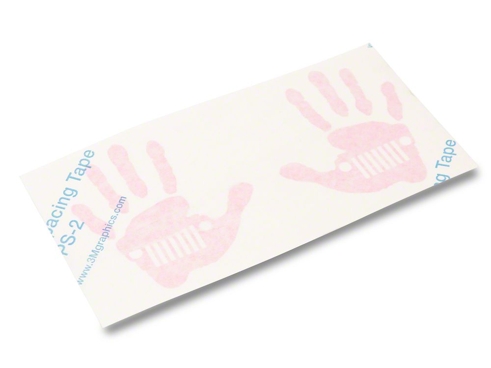 Jeep Licensed by RedRock Jeep Wave Grille Decal; Pink (87-18 Wrangler YJ, TJ & JK)