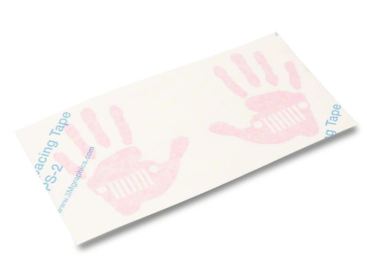 Jeep Licensed by RedRock Jeep Wave Grille Decal; Pink (20-25 Jeep Gladiator JT)