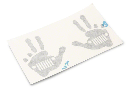 Jeep Licensed by RedRock Jeep Peace Grille Decal; Gloss Black (20-25 Jeep Gladiator JT)