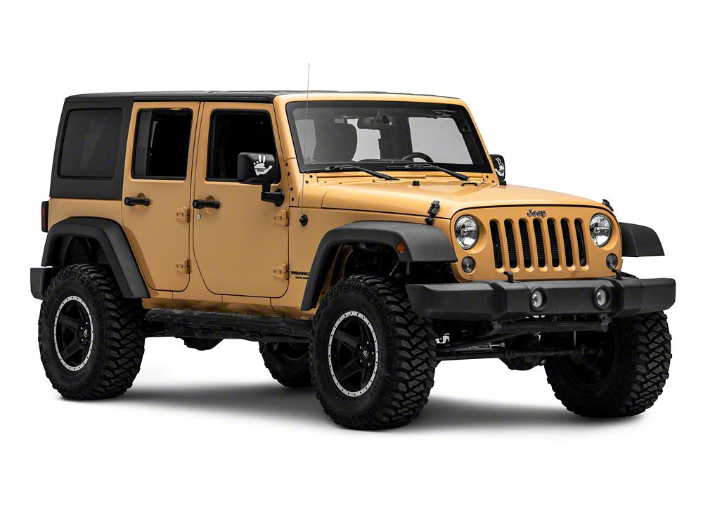 Jeep Licensed by RedRock Jeep Peace Grille Decal; White (87-18 Wrangler YJ, TJ & JK)
