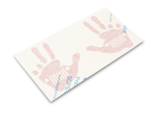 Jeep Licensed by RedRock Jeep Peace Grille Decal; Red (20-25 Jeep Gladiator JT)