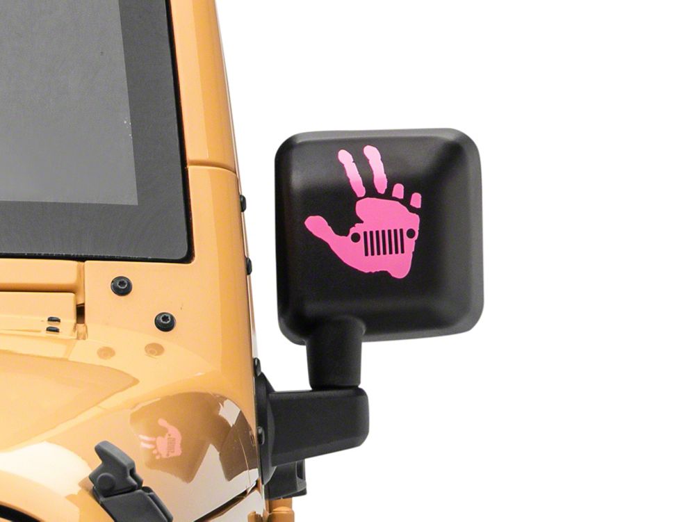 Jeep Licensed by RedRock Jeep Peace Grille Decal; Pink (87-18 Wrangler YJ, TJ & JK)
