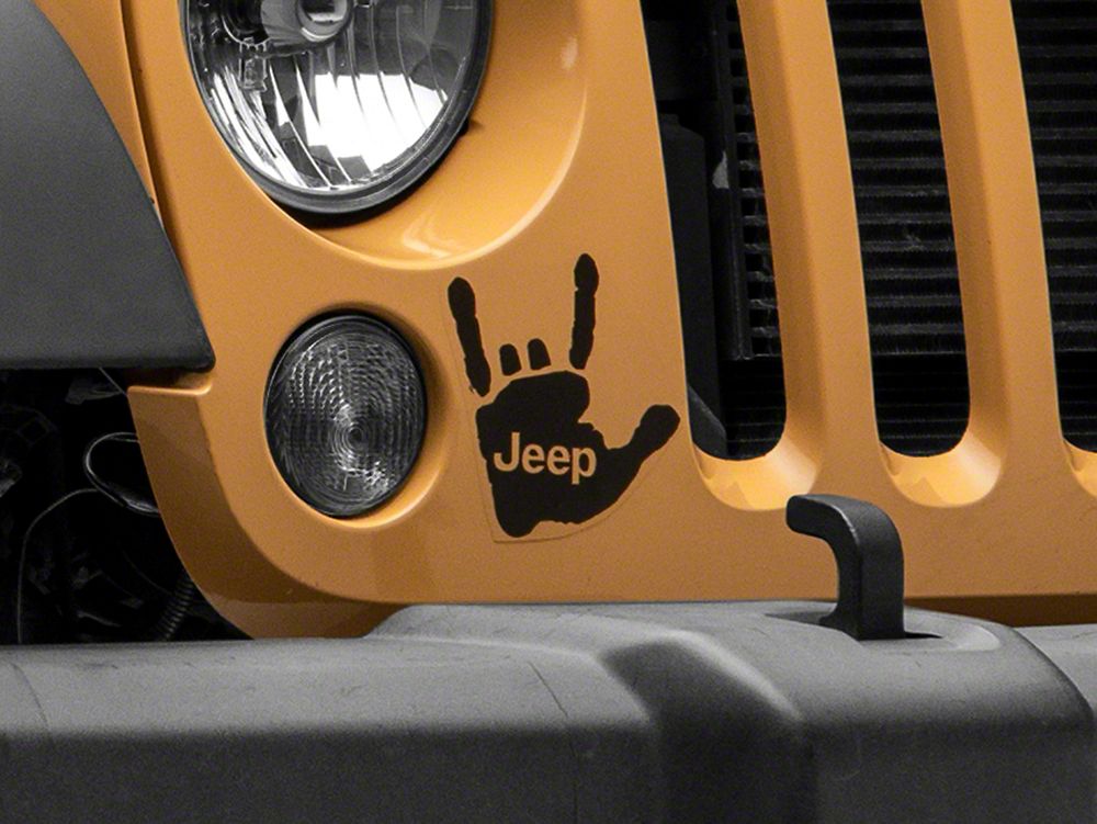 Jeep Licensed by RedRock Jeep Metal Decal; Gloss Black (87-18 Wrangler YJ, TJ & JK)